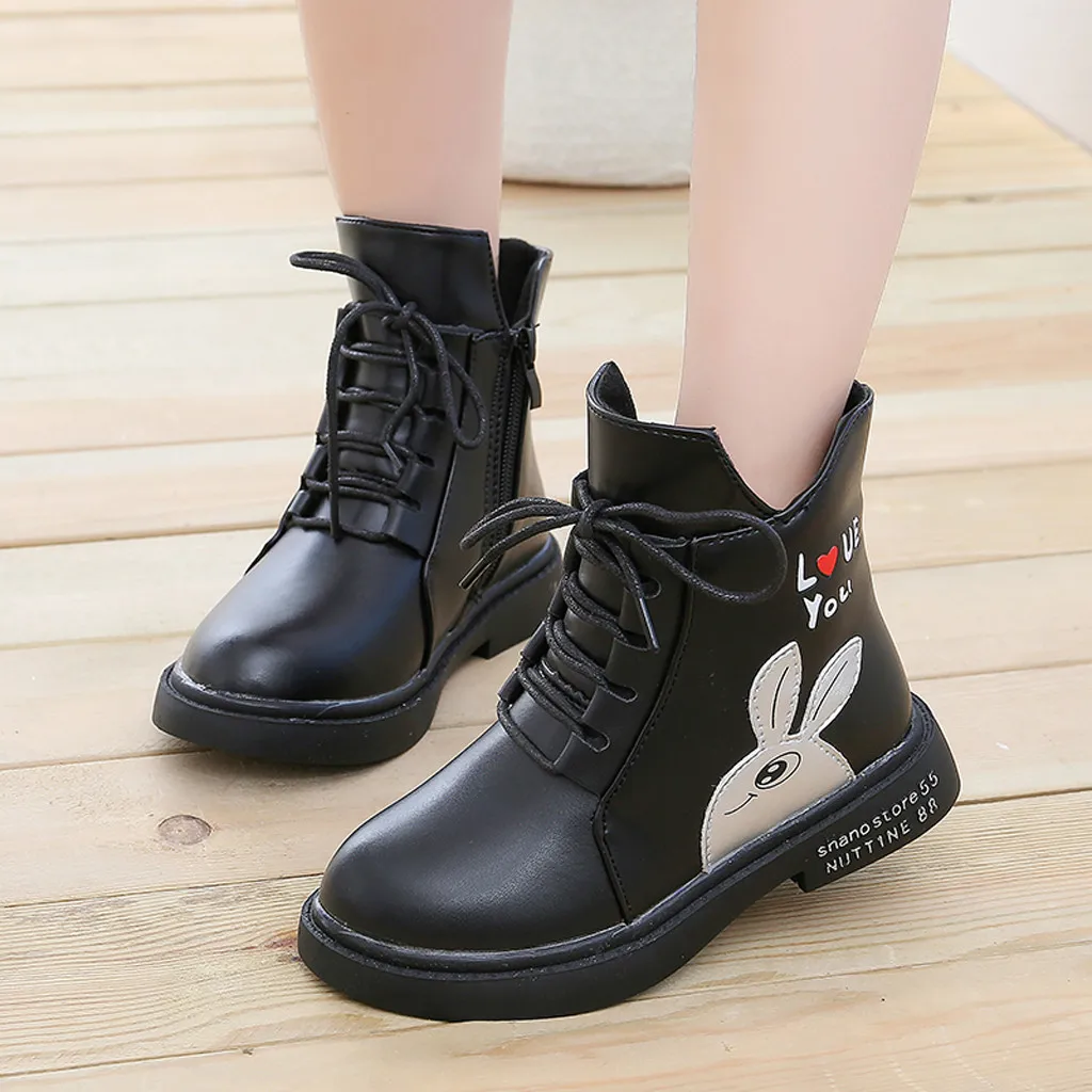 winter boots Children Baby toddler girl boots princess Cartoon Shoes Leather Winter Cotton Warm winter boots kids#Y3
