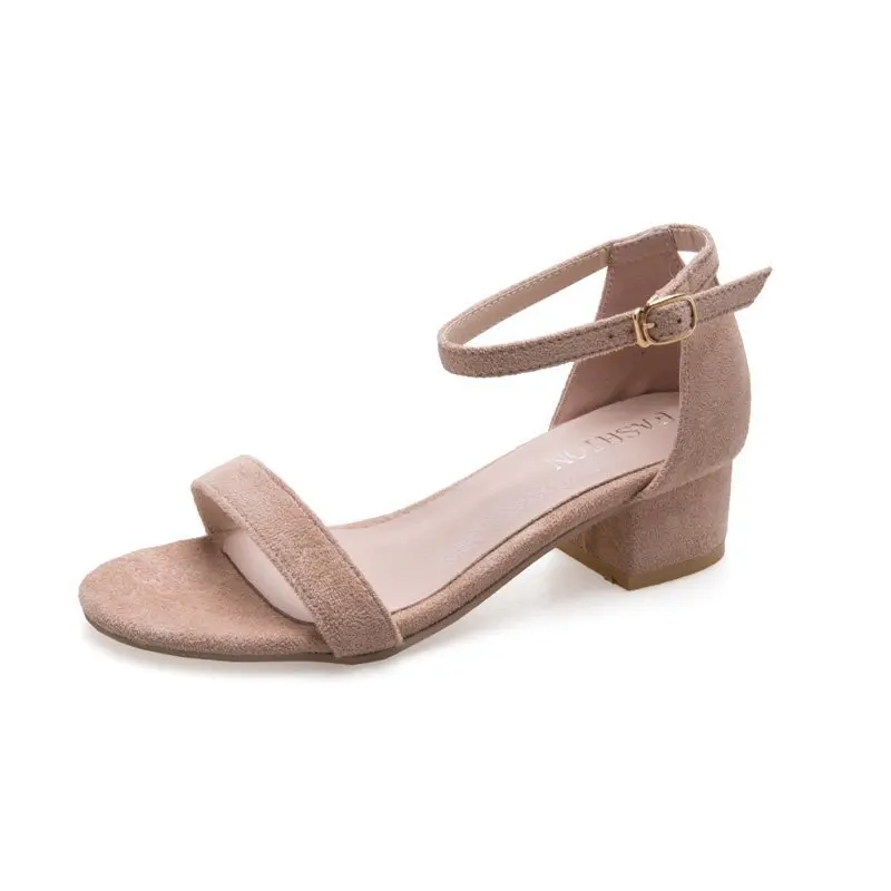 

Button Sandals Women's Fashion Thick Heel Small Heel Roman Comfort Fairy Style High Heel Women's Shoes Low Heel Women's Shoes
