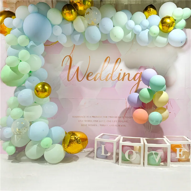 Свадебные украшения воздушные шары гирлянды коробка баннер свадебный душ