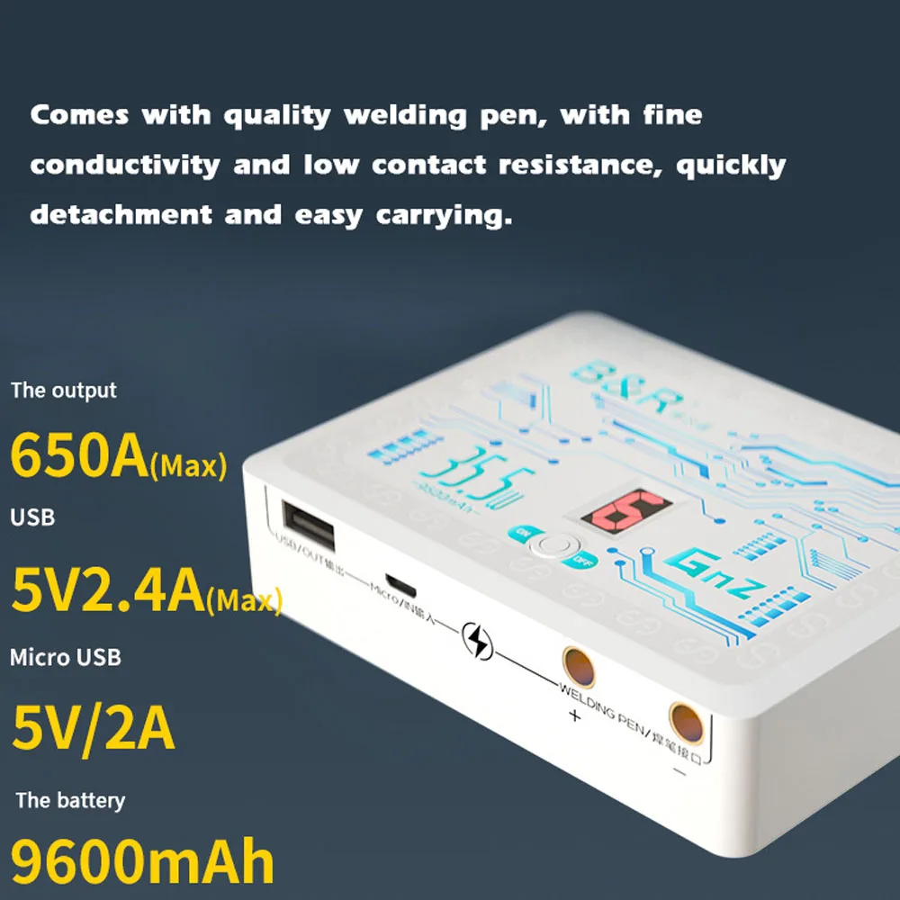 18650 Аккумуляторная машина для точечной сварки USB Перезаряжаемый интерфейс Pal с 2.4A