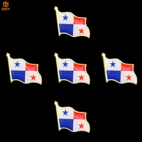 5pcs panama national flag epoxy banner brooch fashion suit patriot travel backpack brooch badge pins souvenir decoration jewelry
