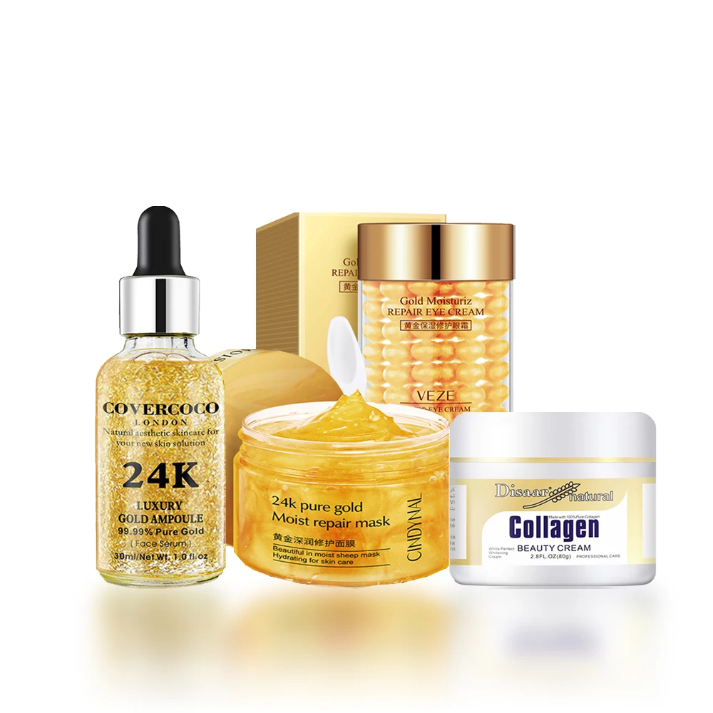 

Увлажняющая маска для лица с коллагеном, 24 К золота