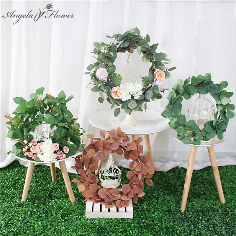 DIY30cm европейские искусственные растения лист оливковой ветви венок из ротанга