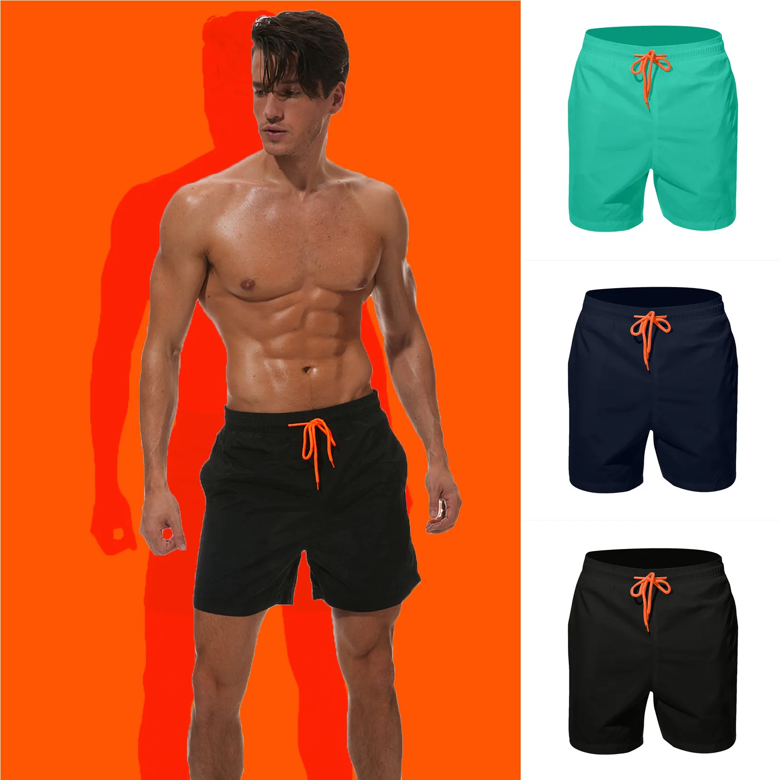 

Brand Pocket Quick Dry Swimming Shorts For Men Swimwear Man Swimsuit Swim Trunks Summer Bathing Beach Wear Surf Boxer Shorts