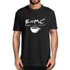 100% хлопок E = Mc2 Energy Boost Графический кофе для влюбленных унисекс оверсайз Мужская новинка футболка музыка История Женская Повседневная Мягкая футболка