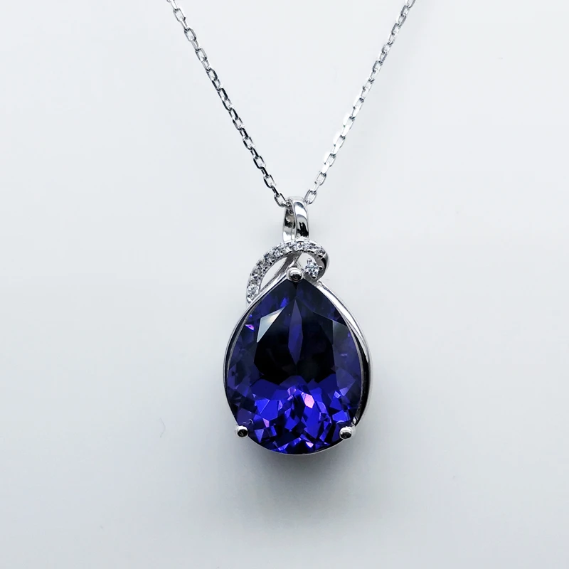Bolaijewelry, серебряный 925 кулон нано Танзанийская груша 12*16 мм, созданная Капля воды дизайн ювелирных изделий для девочек партии или повседневной одежды