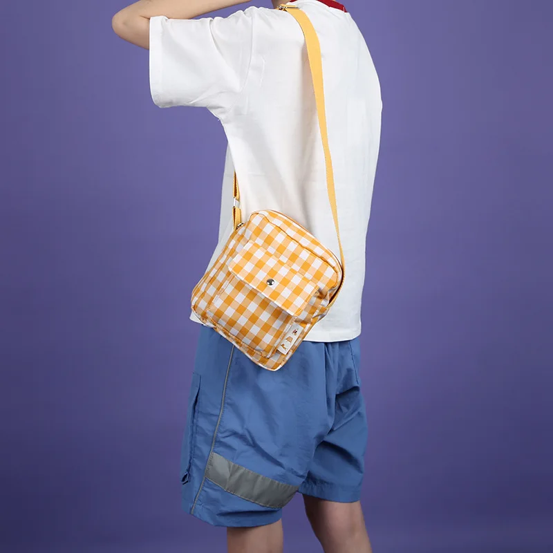 Youda новый оригинальный сплошной цвет решетка японская сумка-ведро в студенческом