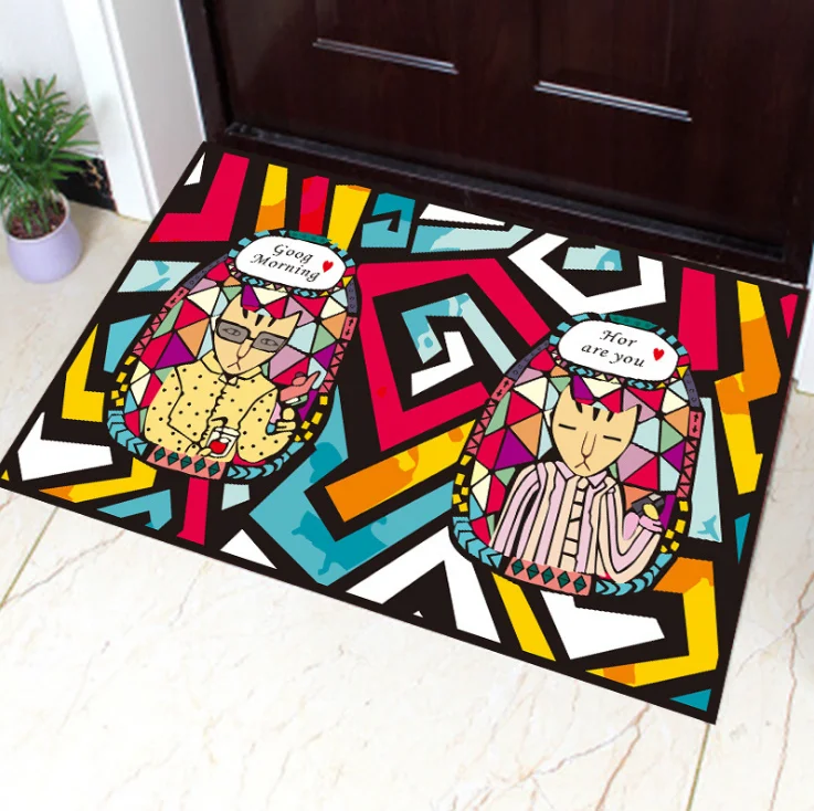 

General Household Door Mat Absorbent Anti-skid Kitchen and Bathroom Entrance Mat Personalized Creative Carpet