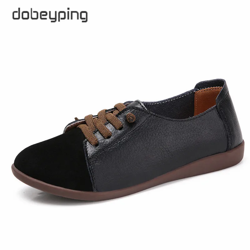 Spring Autumn Ladies Shoes 2020 Genuine Leather Shoes Woman Slip On Ballet Flats Sneakers Women Oxford Shoes Plus Size Moccasins