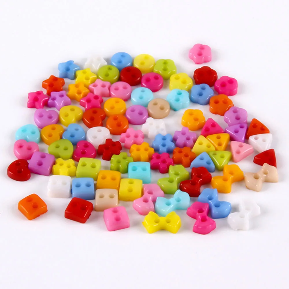 

1000pcs 6mm Mini Cute Colorful Button Buttons on Bag Doll Fabric 0228