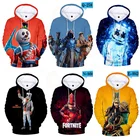 Мужская и Женская толстовка с капюшоном Fortnite Victory Royale, Детская толстовка с 3D-принтом в виде игры, свитшоты, детские топы с героями, лето 2021