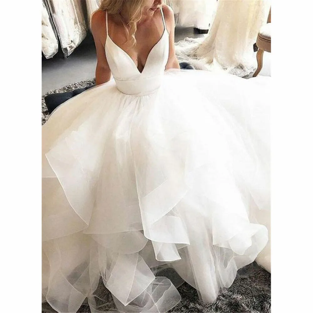 Свадебное платье MYYBLE в стиле бохо кружевное сексуальное на тонких бретелях