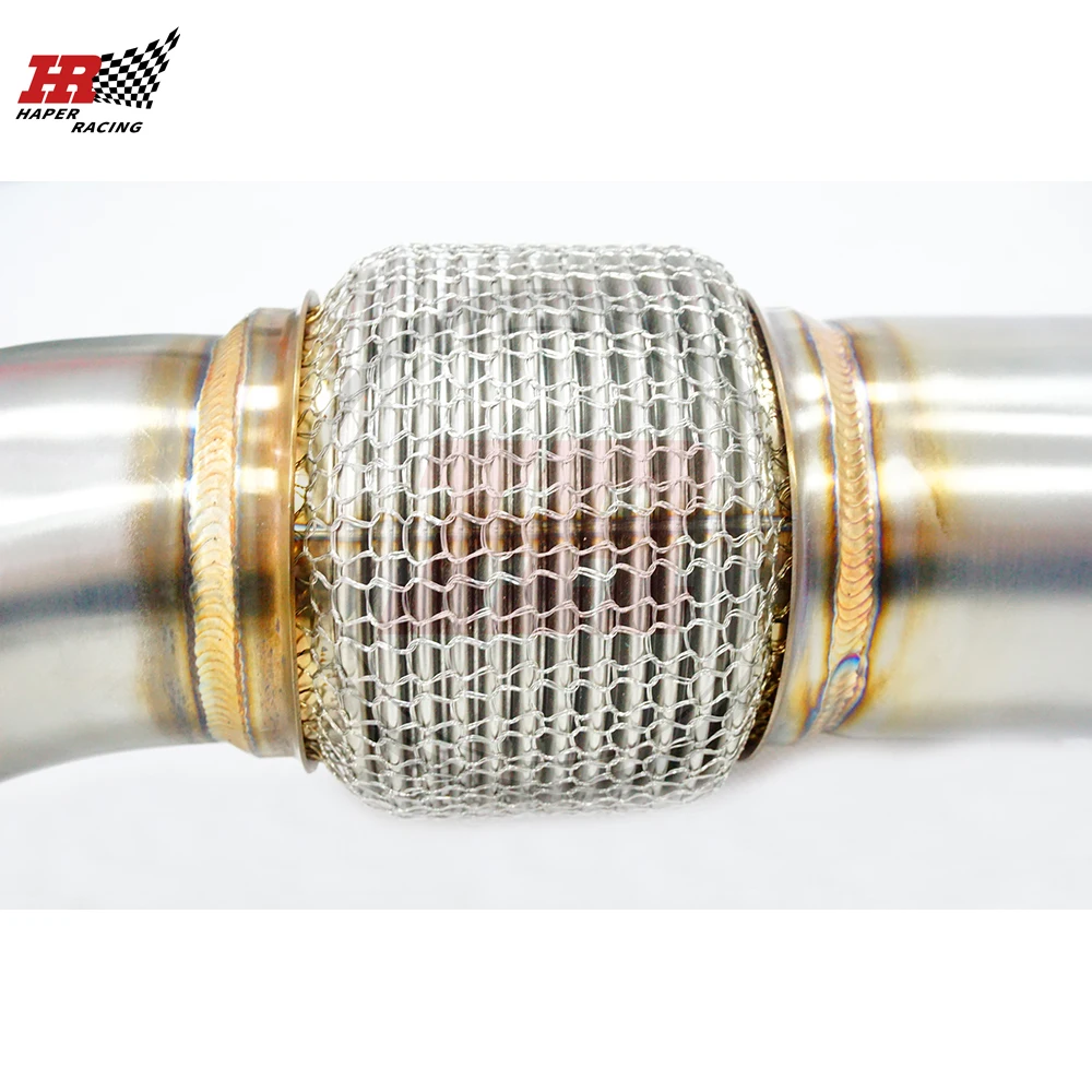 Патрубок HP RACING 3 0 дюйма полированный B48 без катка для G20 330IX 330i 2 T 2019 + нержавеющая
