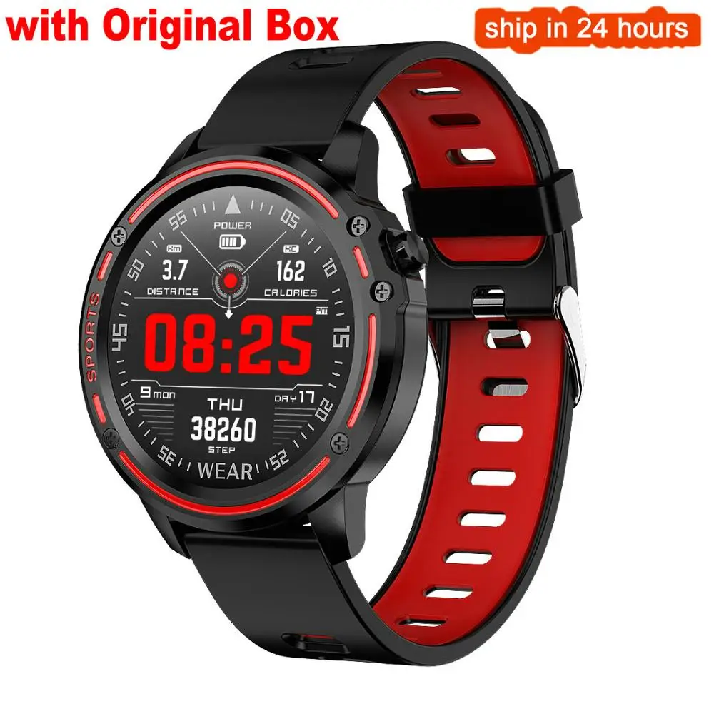 black with red L8 мужские умные часы с ЭКГ PPG IP68 Водонепроницаемые часы Reloj Hombre режим SmartWatch кровяное давление сердечный ритм спортивные фитнес-часы - Цвет: black with red