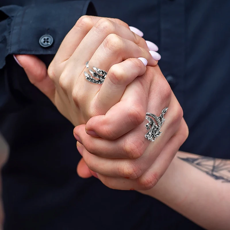 16 шт. винтажные кольца в стиле панк комплект Нержавеющая сталь готика сплав