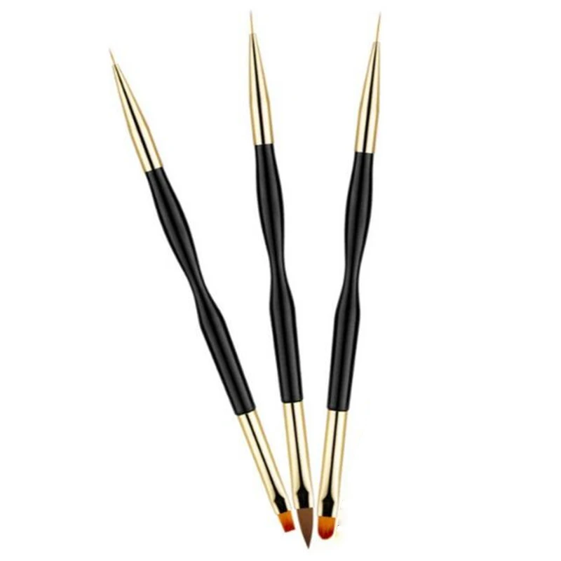 

Двусторонняя Кисть для ногтей, ультратонкая акриловая кисть для нейл-арта