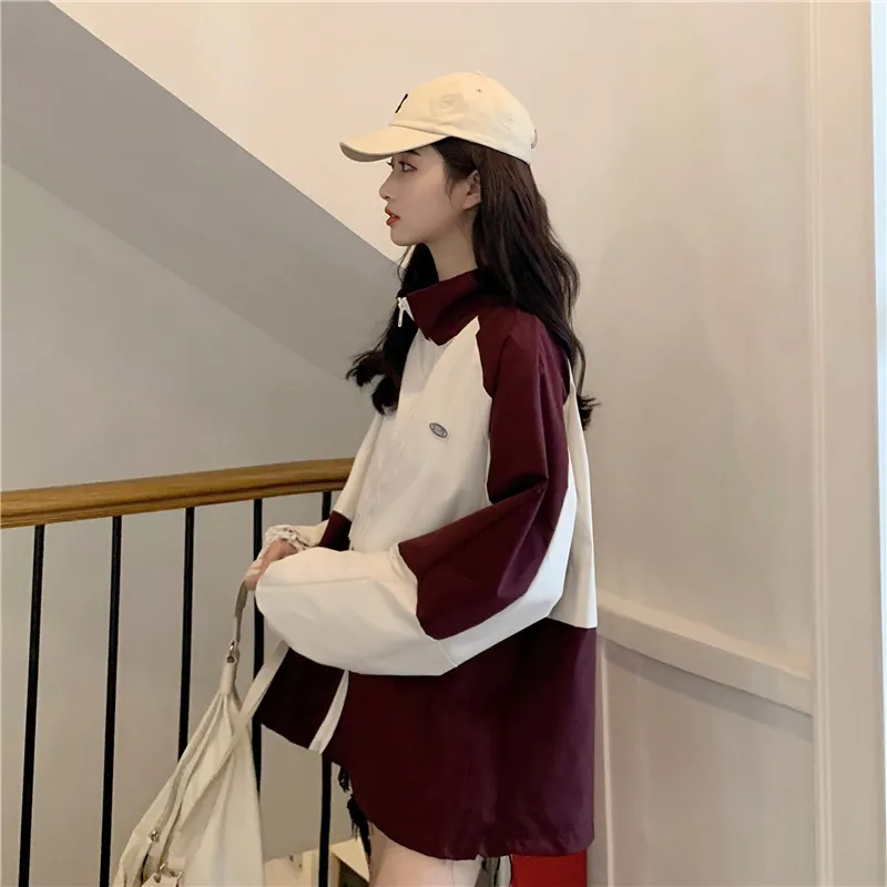 

Baseball Jacket Harajuku Casual Fashion Women's Spring Jacket College Women's Clothing 2021 Vintage Women's Windbreaker Zipper