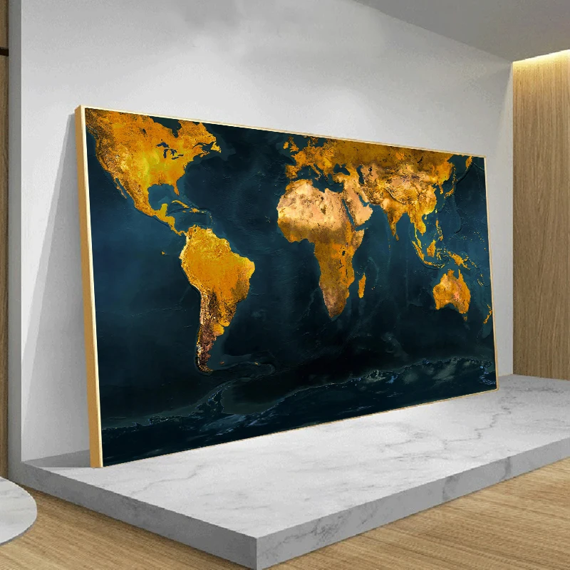 Картины с изображением золотой карты мира плакаты и принты настенные картины на