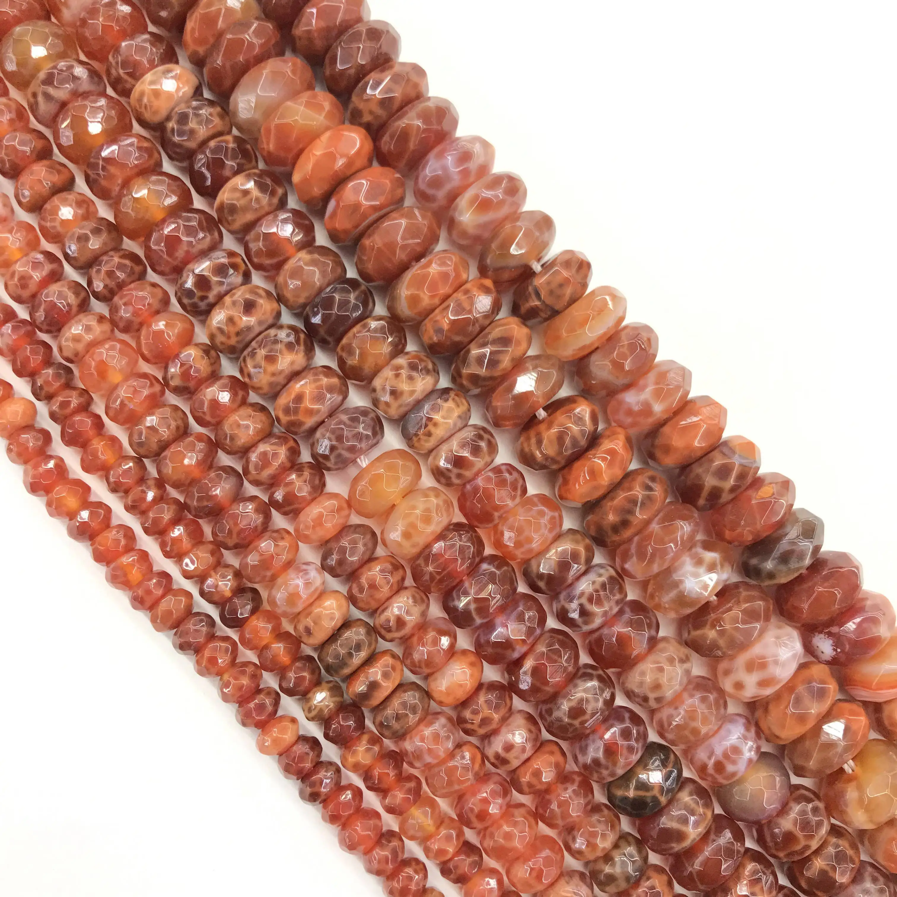 Заводская цена натуральный камень оранжевый Ботсвана Агат Граненые Круглые