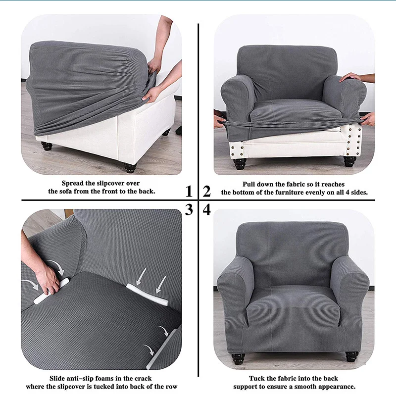 thick jacquard armchair cover elastic sofa cover for living room stretch furniture slipcover armchair 1 seat couch cover case free global shipping