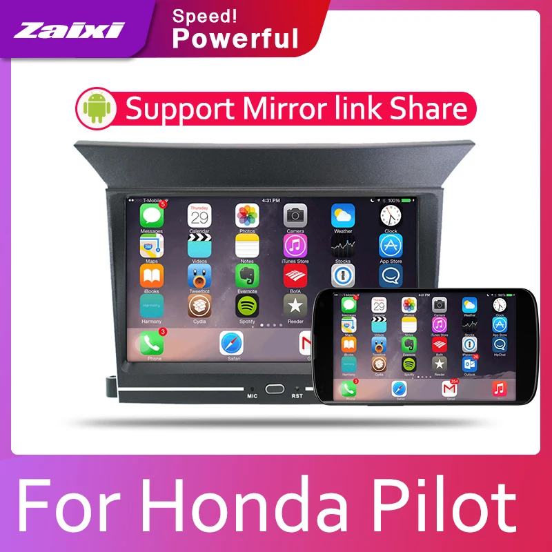 Автомобильная система Android ZaiXi 1080P IPS ЖК экран для Honda Pilot 2009 ~ 2014 автомагнитола с GPS