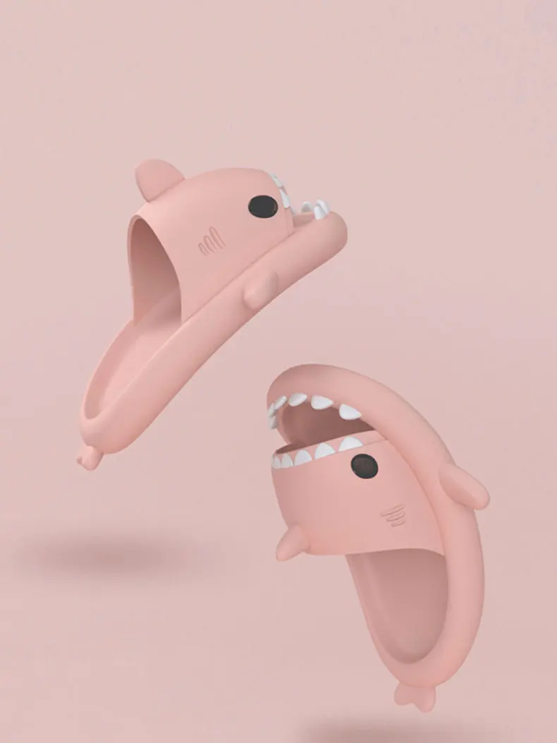 Шлепанцы Mo Dou для мужчин и женщин сланцы в форме акулы мультяшный рисунок Эва