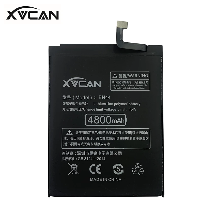 Оригинальный аккумулятор XVCAN BN44 4800mAh для Xiaomi Redmi 5 Plus Red mi 5Plus высокой емкости замена телефонных батарей Batteria.