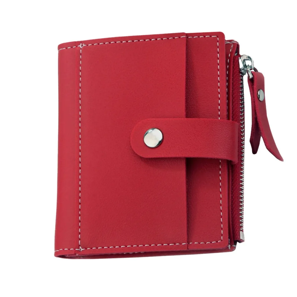 Женская однотонная короткая кожаная Ретро сумка для карт в винтажном стиле