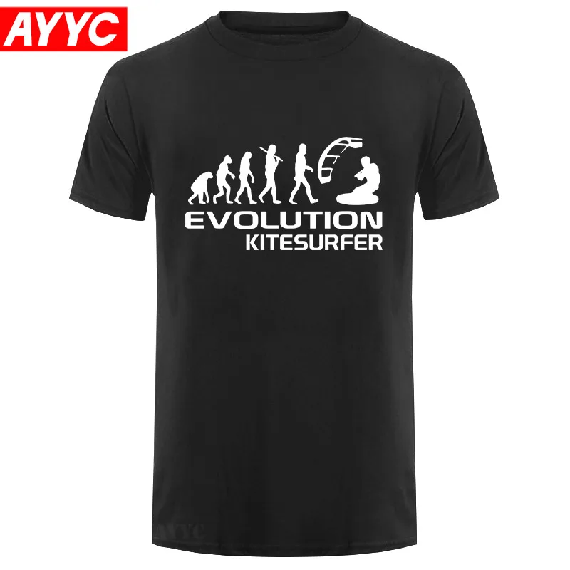 

Забавная Мужская футболка Evolution Of Kitesurfer, больше размеров и цветов