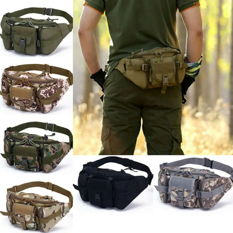 

Outdoor Waterproof Tactical Bag Waist Fanny Pack Camping Military Army Bag Pouch