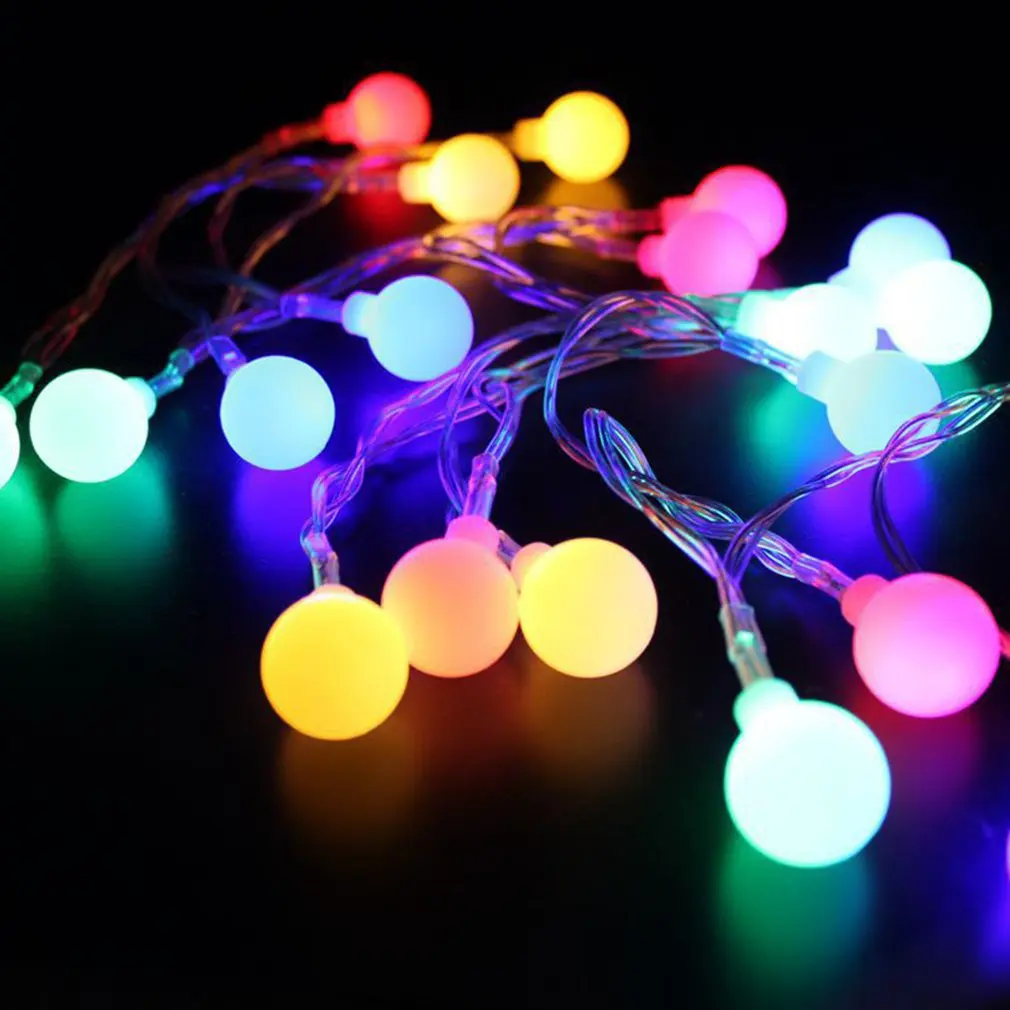 

Led Lights 10 Meters 100 Lights Small Ball String with Battery Box Light String Led Christmas Lights Home Decoration