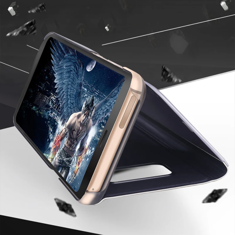 Clear View Mirror Case For Samsung Galaxy S8 S9 S10 Plus S10E S7 Edge Note 9 10 Pro J3 J5 J7 2017 A6 A8 J4 J6 J8 2018 Flip Cover |