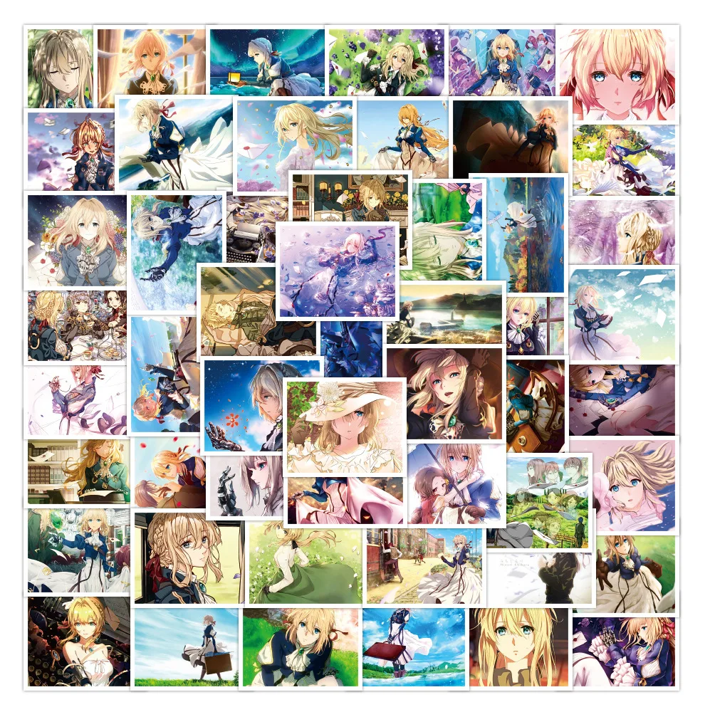 

52-дневная японская аниме фиолетовая наклейка для компьютера «сделай сам», наклейка для скрапбукинга, багажа, скейтборда, мотоцикла, велосип...