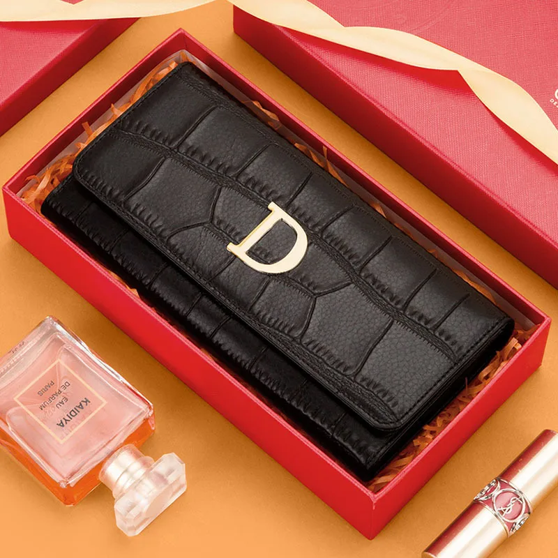 

Новинка, Дамский кошелек, Женский Длинный кошелек из натурального кожи, вместительная сумка для рук, Модный женский кошелек