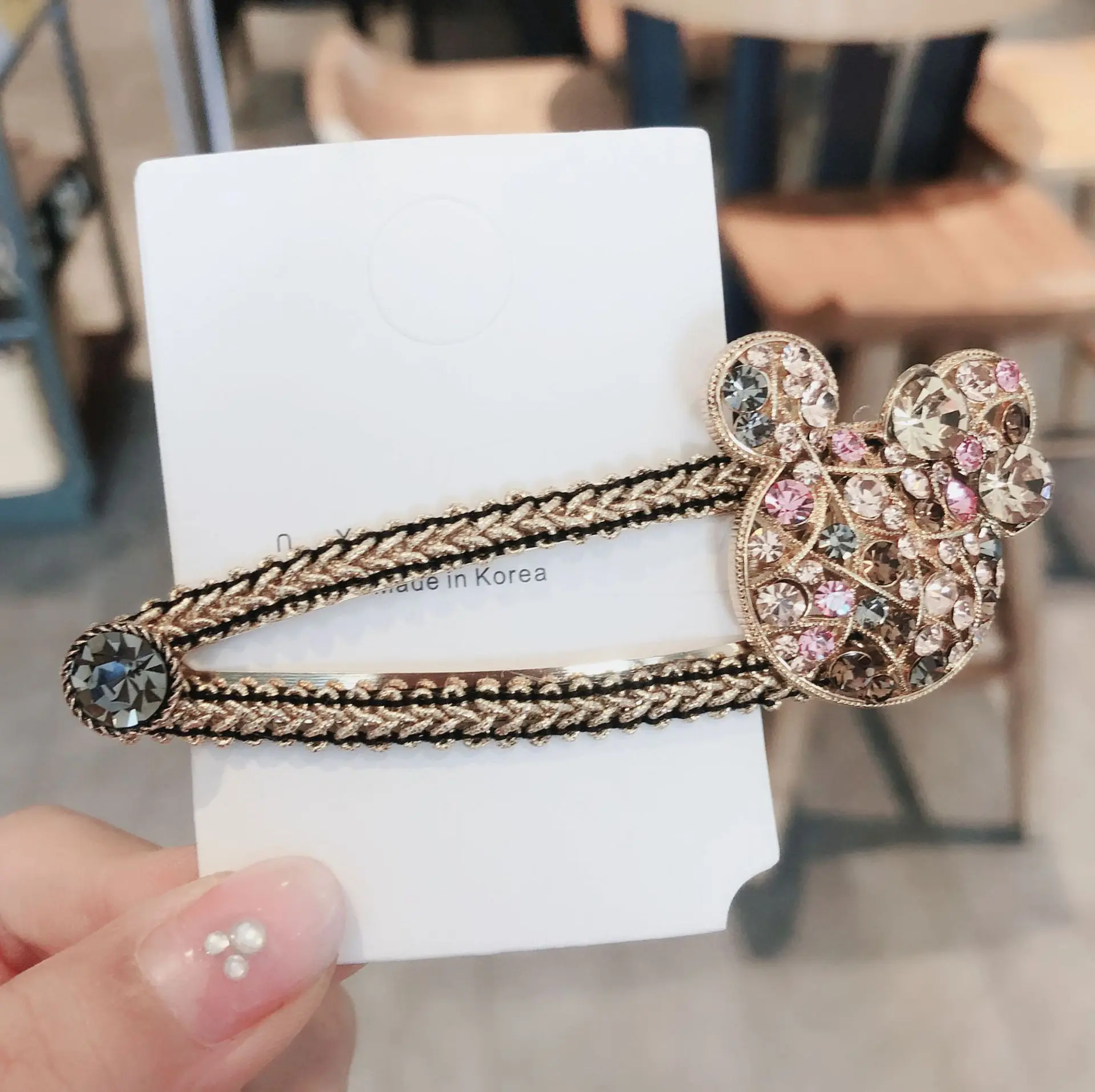 Новинка заколка для волос в виде Микки из мультфильма Disney элегантная корейском