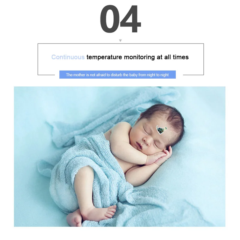 9 шт. Детские Лоб с принтом мультяшных голов термометр для малышей милые Стикеры