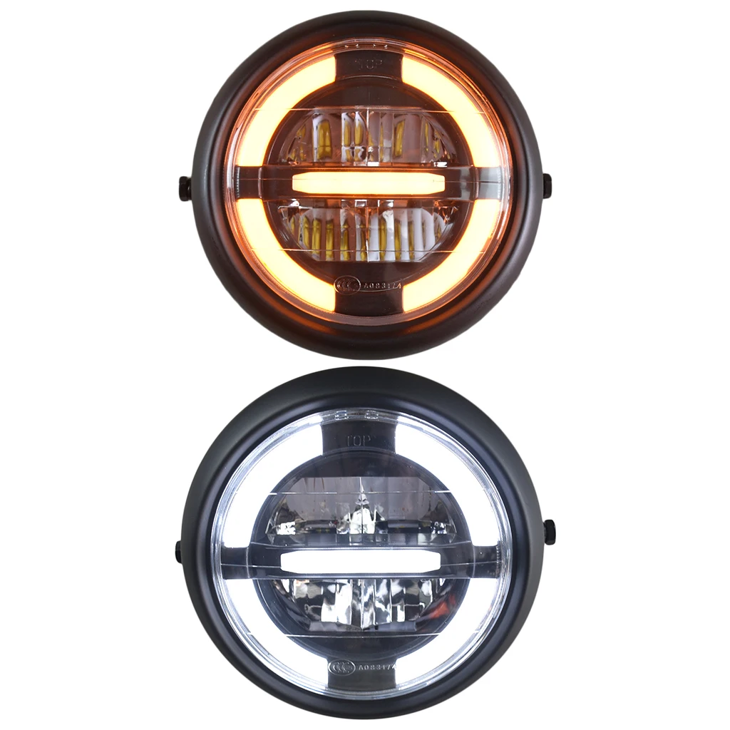 

7.4inch Motorcycle Round LED Halo Headlight Bulb Projector For