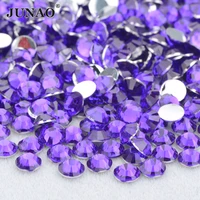 junao 2mm 3mm 4mm 5mm 6mm violet color resin rhinestones jelly ab crystal stones non hotfix round strass gems for clothes