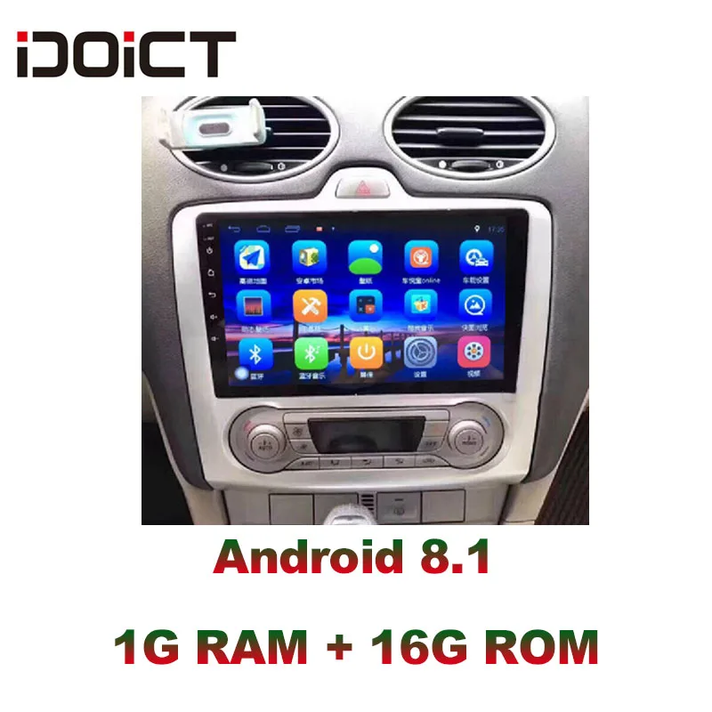 IDOICT Android 9 1 автомобильный DVD плеер GPS навигация Мультимедиа для Ford Focus радио 2005-2011