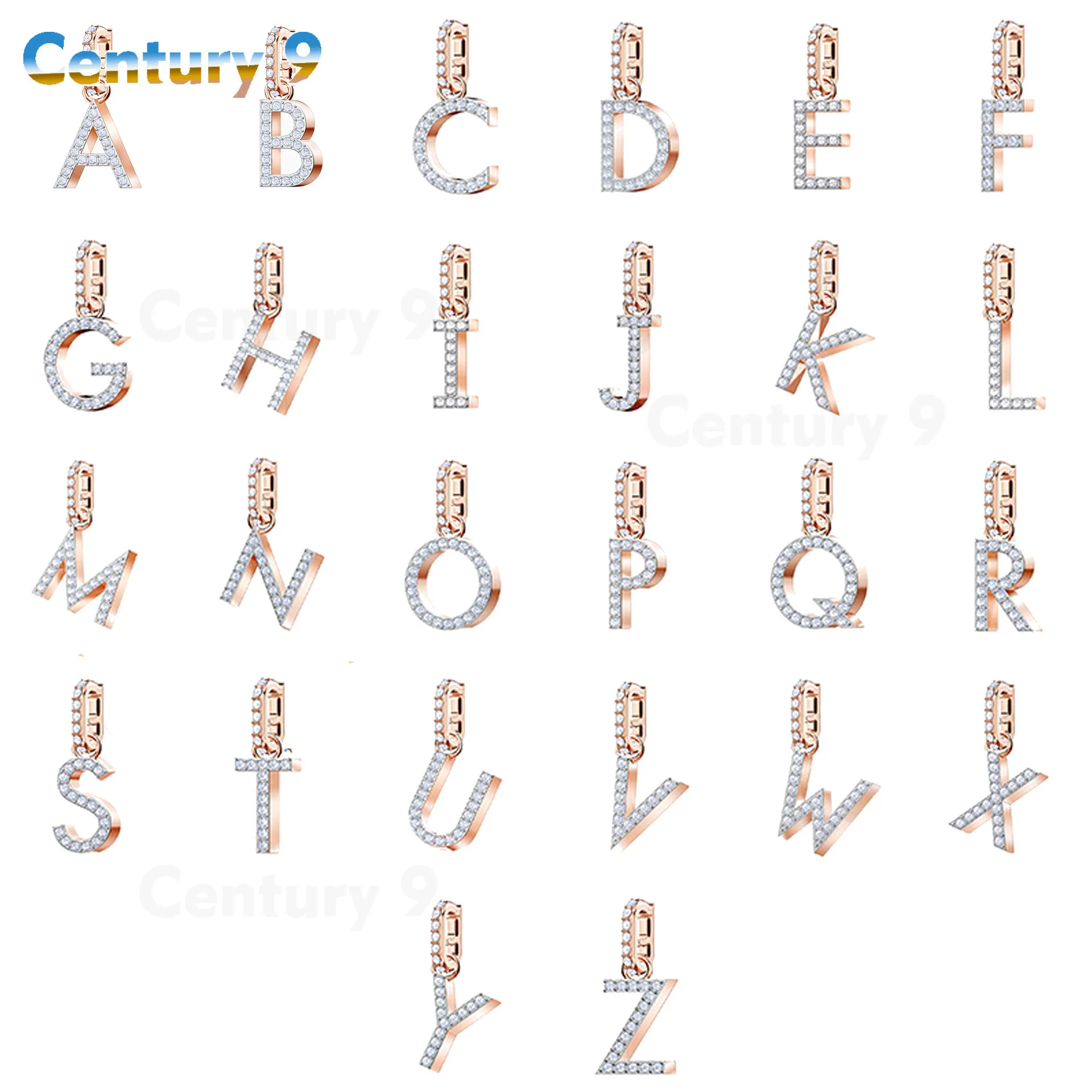 

Fashion jewelry SWA Series 26 Letter Magic Eye. Star Moon Pendant Charm women DIY bracelet Jewelry Gift For Women