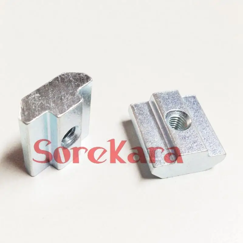 20pcs 10x10mm Carbon Steel Drop In T-Nut M3-M6 Thread For T-slot Extrusion 2020 | Обустройство дома