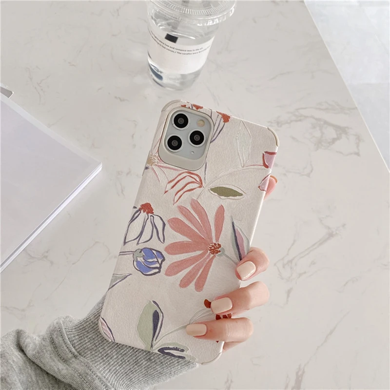 

Phone Case Anti Drop Resistant Bumper Case Cover for iPhone11Pro Max Elegant Floral Flower Bloom Clear