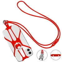 mobile phone silicone lanyard case cover holder neck strap belt flexib mobile phone straps for mobile phone accessories