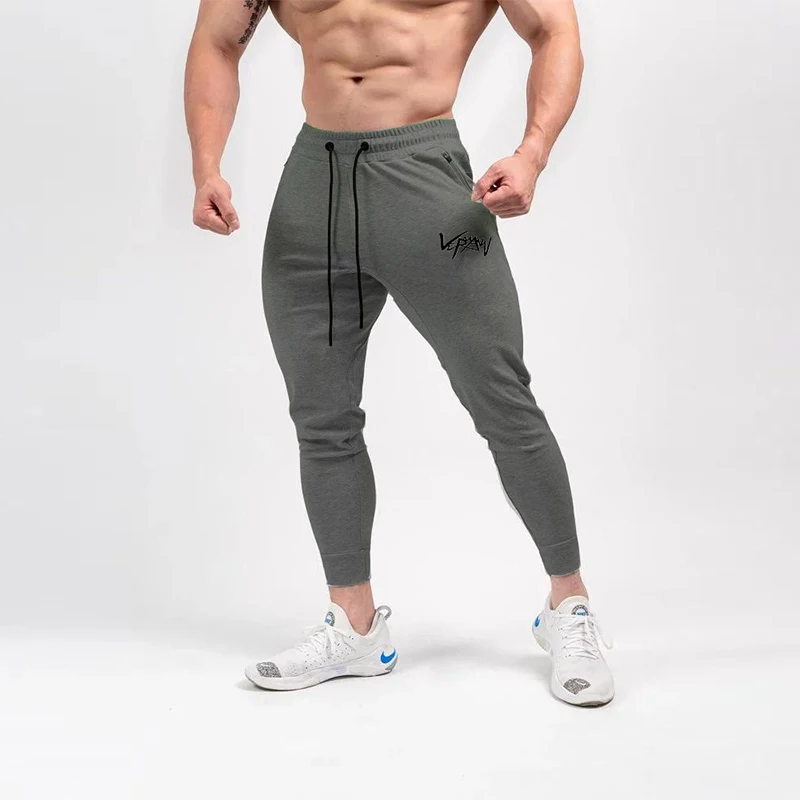 Men's Pants Fitness Skinny Trousers Spring Elastic Bodybuilding Pant Workout Track Bottom Pants Men Joggers Sweatpants mens running pants