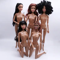 30cm bjd doll 11 joint 16 bodyhead african doll nude body black skin dress up play house fashion children pretty girl toy gift