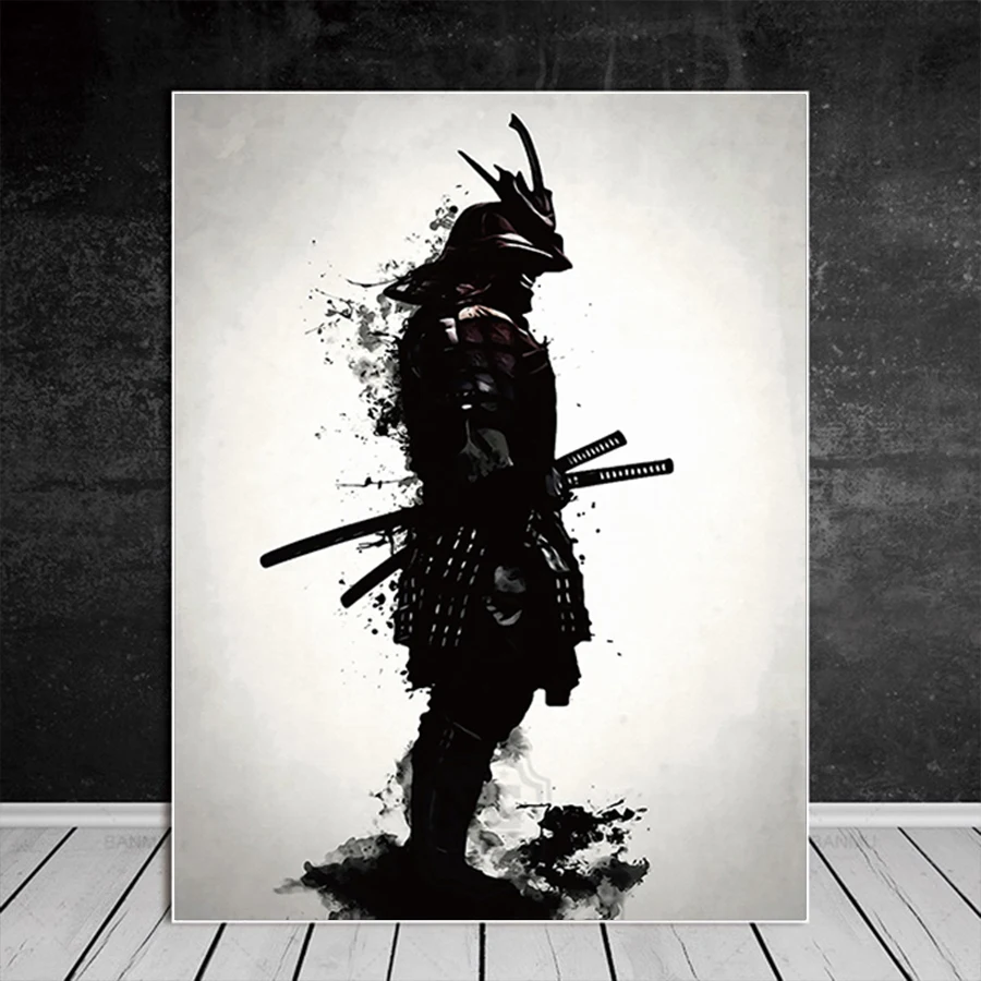 Japanese Samurai Canvas Oil Painting Modern Wall Art Pictures HD Print For Living Room Home Decoration Posters And Prints | Дом и сад