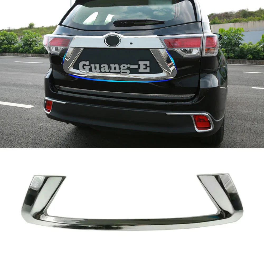 

Автомобильная наклейка детектор ABS хром задняя дверь рамка номерной знак багажник отделка лампа 1 шт. для Toyota Highlander 2015 2016-2020