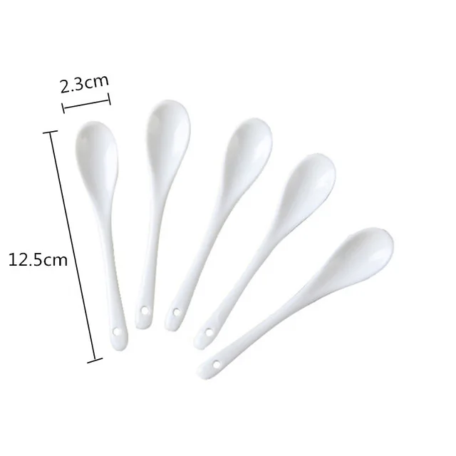5pcs 5 шт./компл. мини кофейная ложка из нержавеющей стали кухонная медовая ложка с длинной ручкой десерт, мороженое набор столовых приборов с чайной ложкой - Цвет: 5pcs