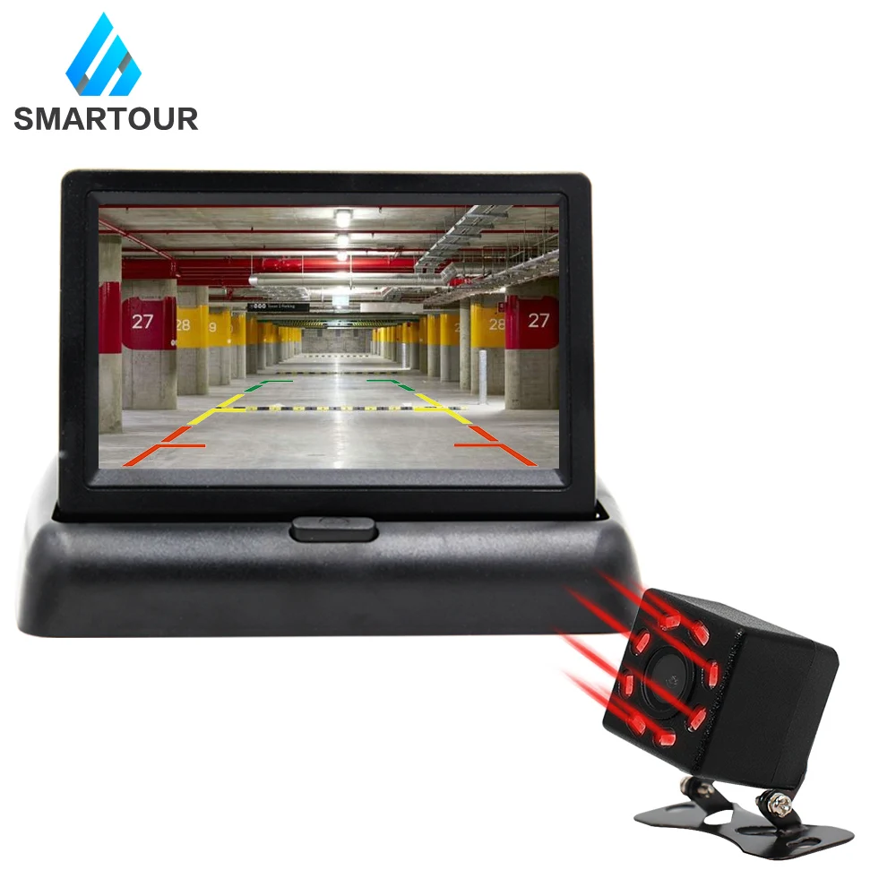 Автомобильный парковочный монитор Smartour HD видео ИК Ночное Видение CCD