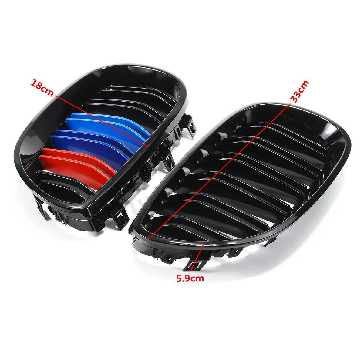 Глянцевая черная M Color Передняя решетка для радиатора BMW E60 E61 5 серии 2003 2010|Гоночные